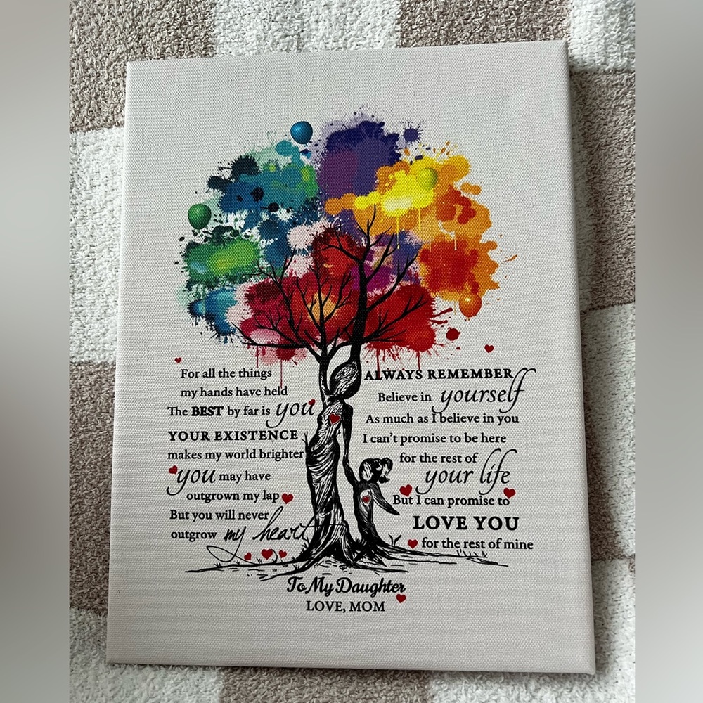 Letter to my daughter canvas